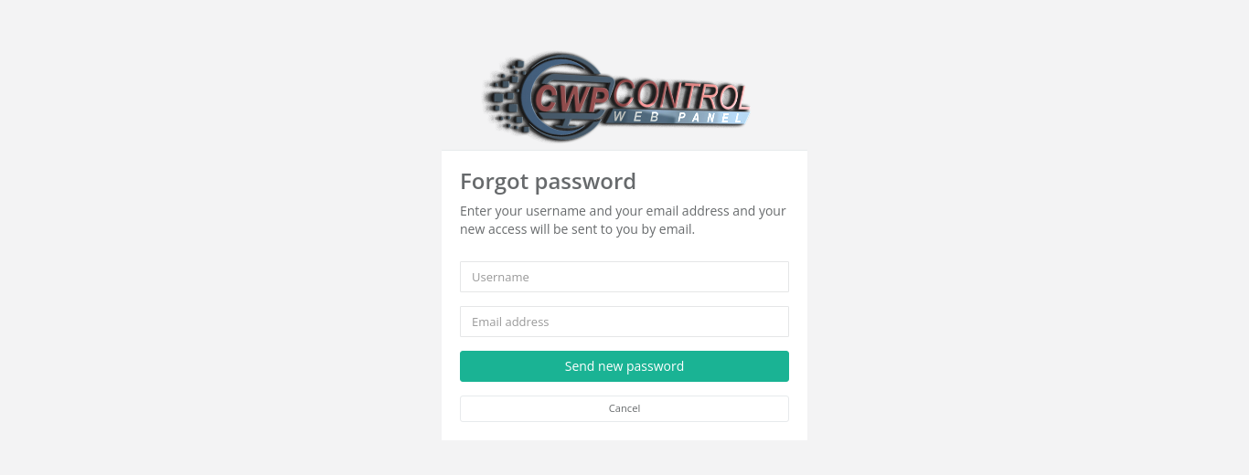Forgot password form