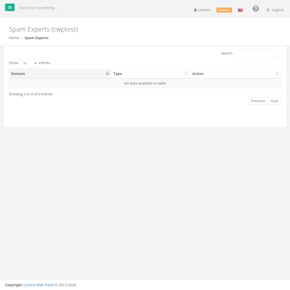 Spam Experts page